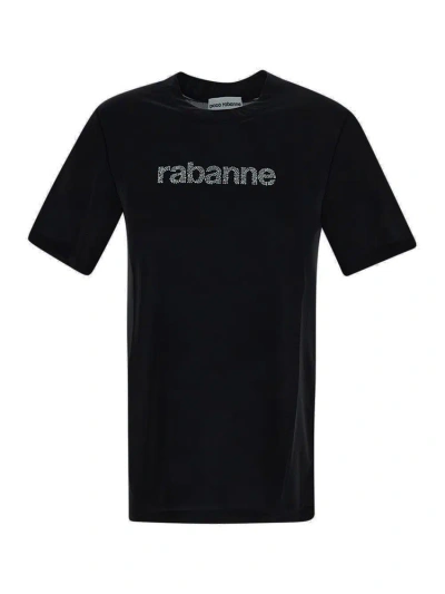 Rabanne Paco  Faded Logo In Black