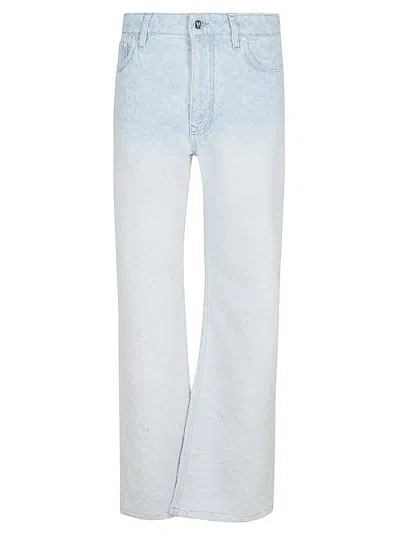 Paco Rabanne Flare Hem 5 Pockets Denim Jeans In Denim Light Blue