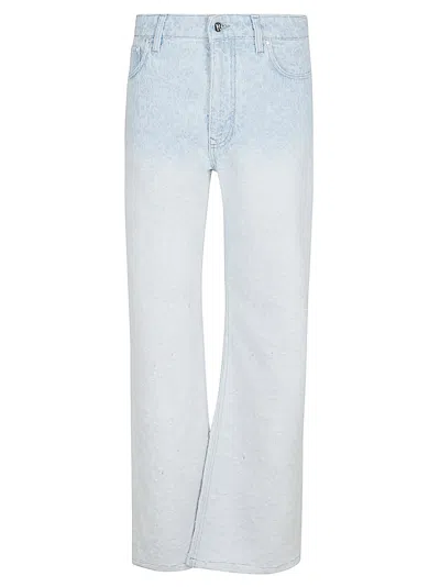 Rabanne Flare Hem 5 Pockets Denim Jeans In Clear Blue