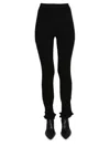 Rabanne Flare Leggings With Elastic Waistband In Black