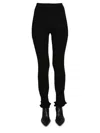 Rabanne Flare Leggings With Elastic Waistband In Black
