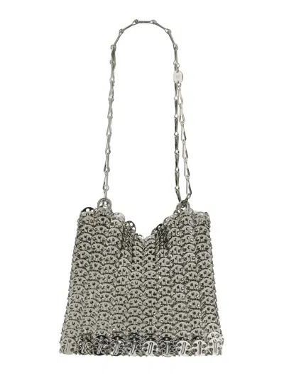 Paco Rabanne Iconic 1969 Shoulder Bag In Silver
