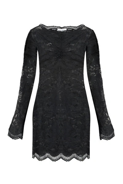 Paco Rabanne Lace Mini Dress In Black