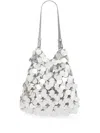 RABANNE LARGE SILVER SPARKLE DISCS BAG