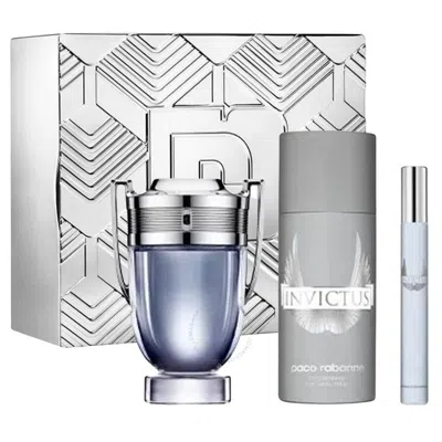 Rabanne Paco  Men's Invictus 3 oz Gift Set Fragrances 3349668608065 In N/a