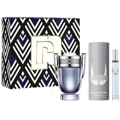 Paco Rabanne Men's Invictus Gift Set Fragrances 3349668613823 In White