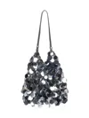 Rabanne Silver Sparkle Discs Large Shoulder Bag In Silver