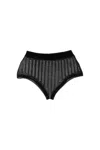 Rabanne Bead-embellished High Waist Briefs In Black