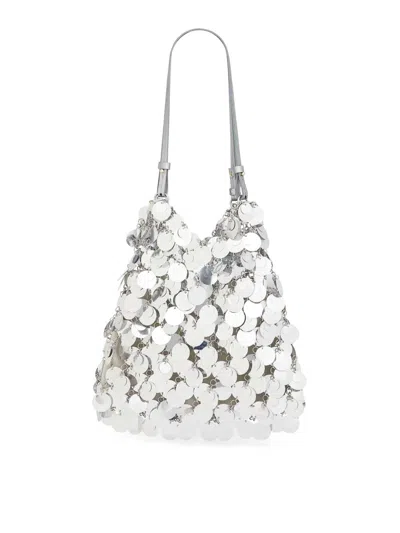 Paco Rabanne Shoulder Bag With Sequins In Neutral