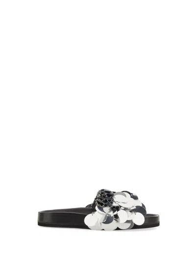 Rabanne Paco  Sparkle Sandal In Silver