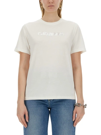 Rabanne T-shirt With Logo In White