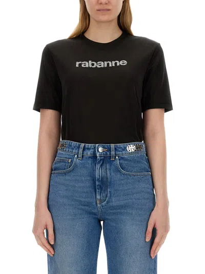 Paco Rabanne T-shirt With Logo In Black