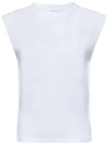Rabanne White Cotton Jersey Tank Top In White