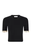Rabanne Paillette-trimmed Top In Black