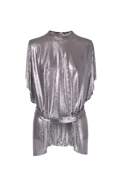 Paco Rabanne Top In Silver