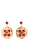 Rabanne Two-tone Metal Earrings In Goldred