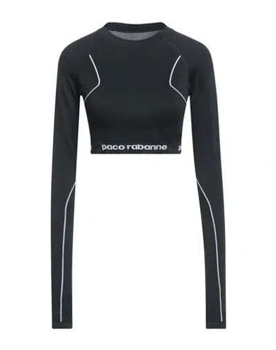Paco Rabanne Rabanne Woman T-shirt Black Size Xs/s Polyamide, Polypropylene, Elastane