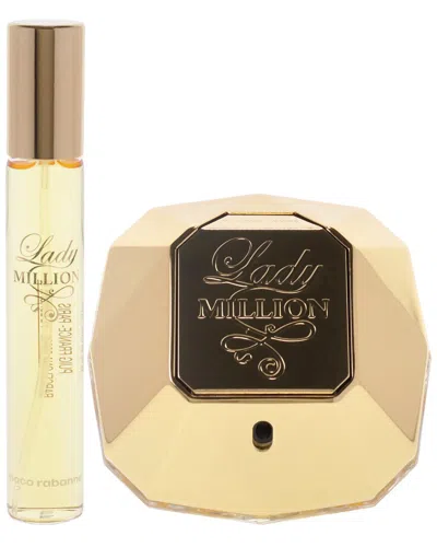 Rabanne Paco  Women's Lady Million 2pc Gift Set In White