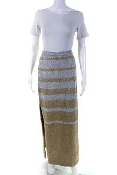 Pre-owned Paco Rabanne Womens Jupe Skirt - Gold/silver Size L