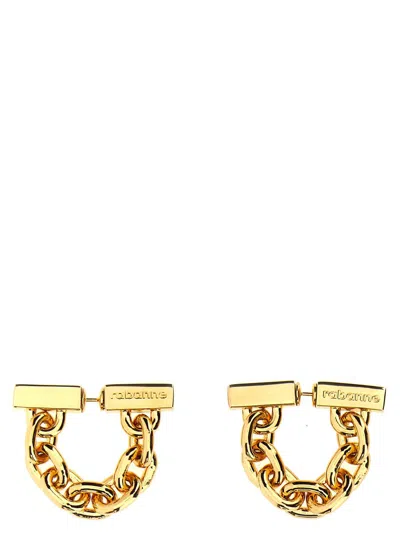 Paco Rabanne 'xl Link Chain' Earrings In Gold