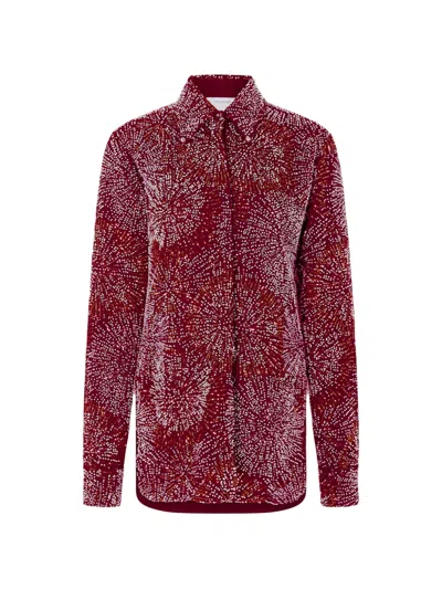 Pacos Sequin-embellished Long-sleeve Shirt In Red