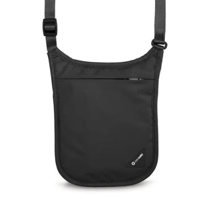 Pacsafe Coversafe V75 Rfid Blocking Neck Pouch Neutral Grey In Black