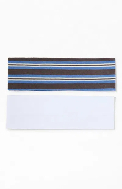 Pacsun 2 Pack Red Striped & Black Headbands