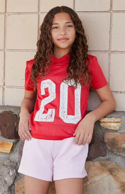 Pacsun 20 Red Mesh Soccer Jersey