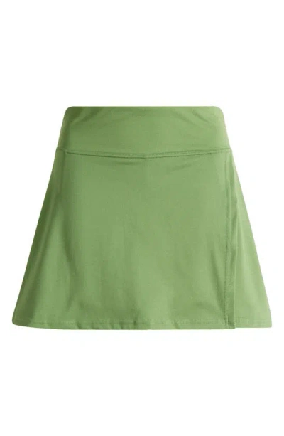 Pacsun Active Faux Wrap Miniskirt In Artichoke Green