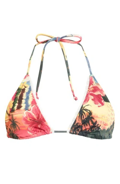 Pacsun Aeris Triangle Bikini Top In Multi