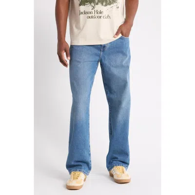 Pacsun Aldin Ii Baggy Straight Leg Jeans In Medium Indigo