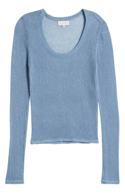 Pacsun Alexandria Long Sleeve Cotton Sweater In Faded Denim