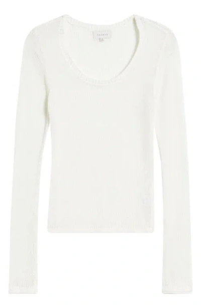 Pacsun Alexandria Long Sleeve Cotton Sweater In Gardenia