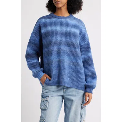 Pacsun Alexia Oversize Rib Sweater In Blue