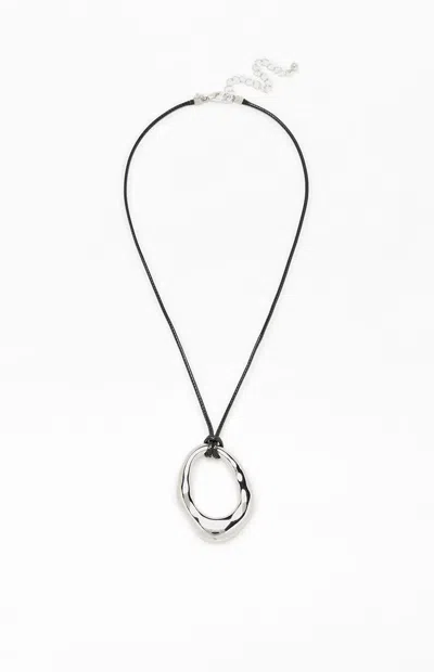 Pacsun Allie Silver Metal Pendant Necklace