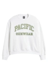 Pacsun Arch Logo Graphic Sweatshirt In Bright White
