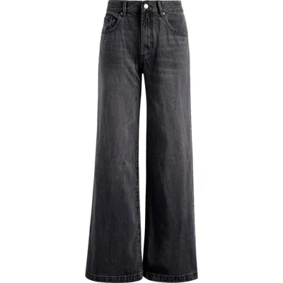 Pacsun Aria Baggy Wide Leg Jeans In Black Wash