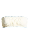 Pacsun Arriety Shirred Bandeau Bikini Top