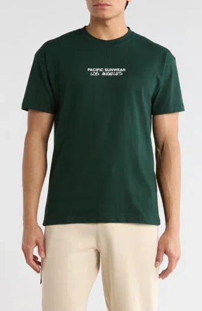 Pacsun Art Program Graphic T-shirt In Green