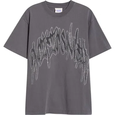 Pacsun Beaded Graphic T-shirt In Gray