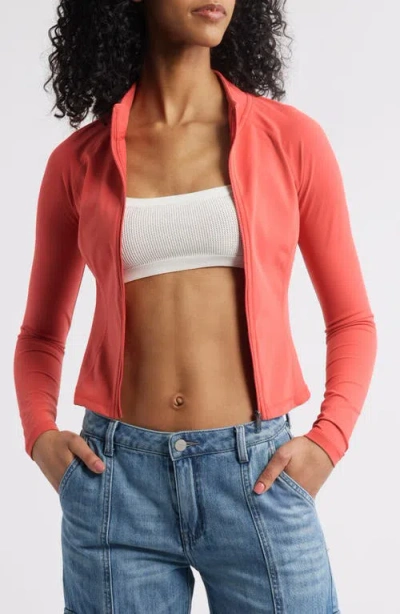 Pacsun Bella Zip Up Jacket In Pink