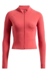 Pacsun Bella Zip Up Jacket In Cardinal/red