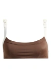 Pacsun Belt Buckle Bikini Top In Brown