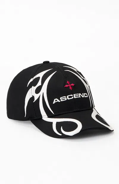 Pacsun Black Ascend Logo Snapback Hat In Pattern