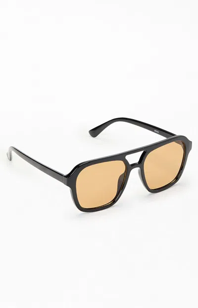 Pacsun Black Aviator Sunglasses In Pink