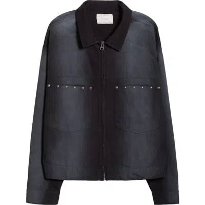 Pacsun Bonnie Stud Detail Cotton Jacket In Black