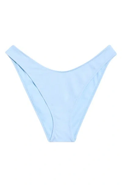 Pacsun Brea Shine V-cut Bikini Bottoms In Blue