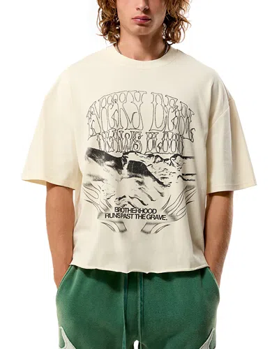 Pacsun Brotherhood Cotton Crewneck Graphic T-shirt In White
