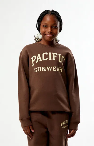 Pacsun Brown Crew Neck Sweatshirt