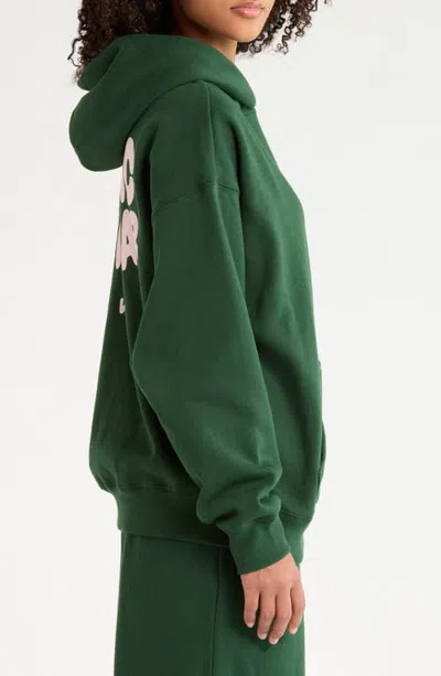 Pacsun Bubble Logo Cotton Blend Hoodie In Green